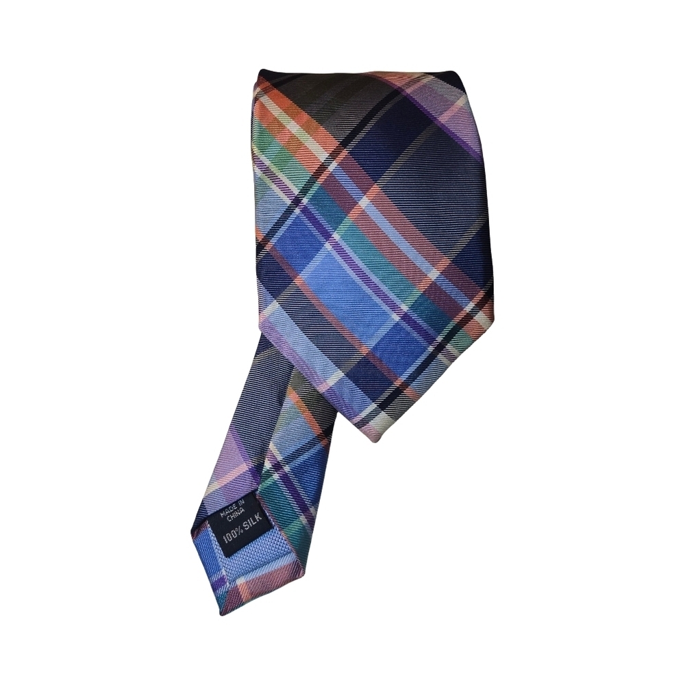 Tommy Hilfinger Silk Tie Luxurious Plaid Tie